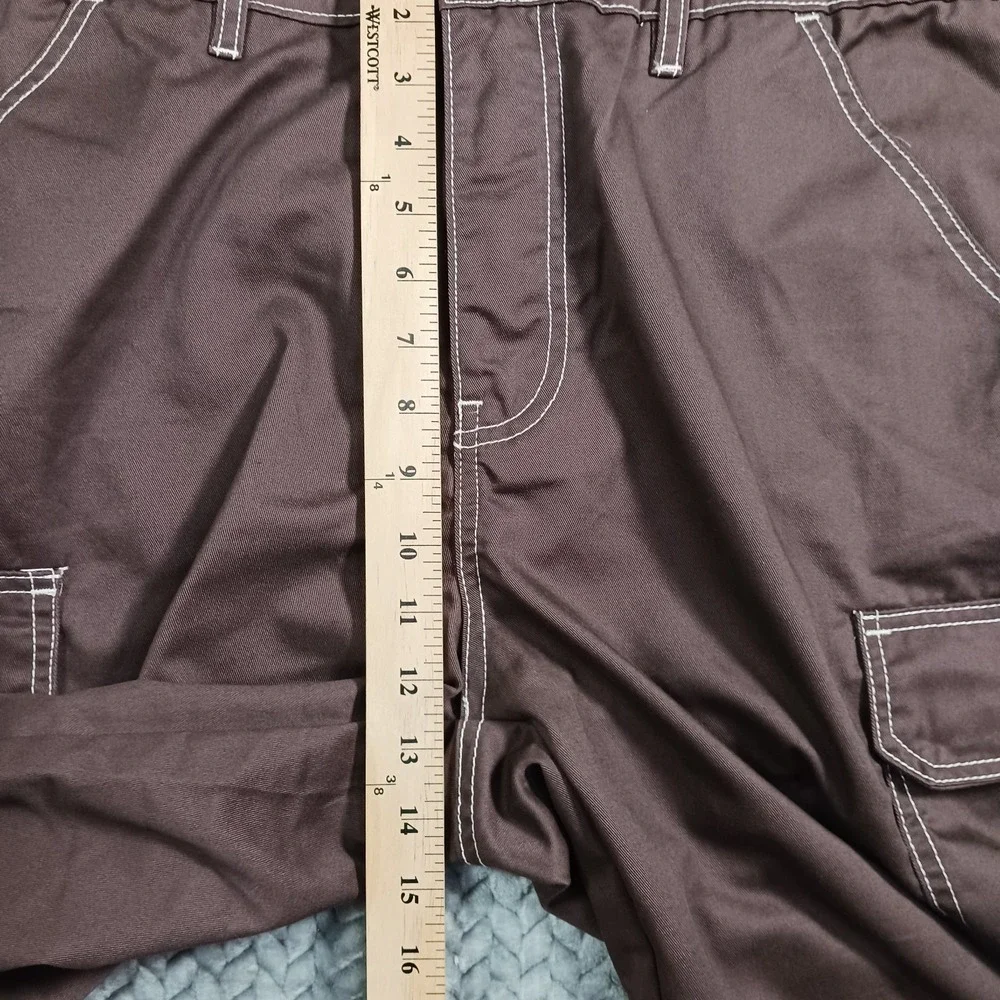 True Religion Shorts Men's 36 Brown Polyester Cargo Workwear Utility Summer
